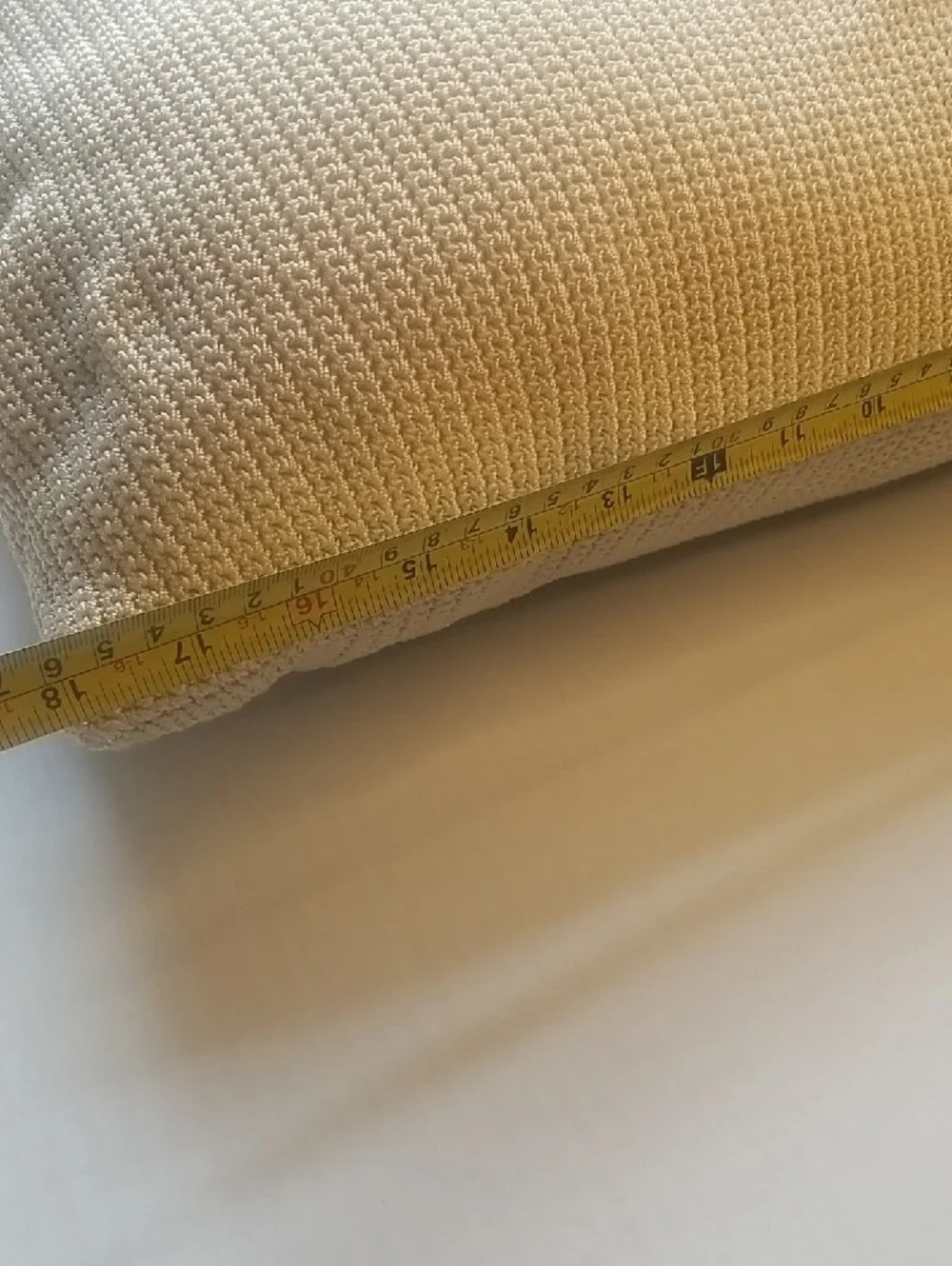 The Sak Cream Knit Decorative Pillow with Button Accents